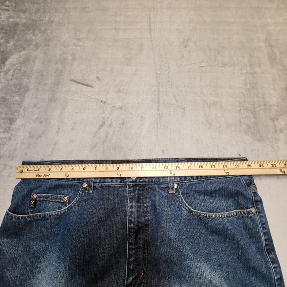 Guess Jeans Mens 40x31 Blue Denim Straight Leg Zip Fly 5 Pocket 100% Cotton - Picture 7 of 9